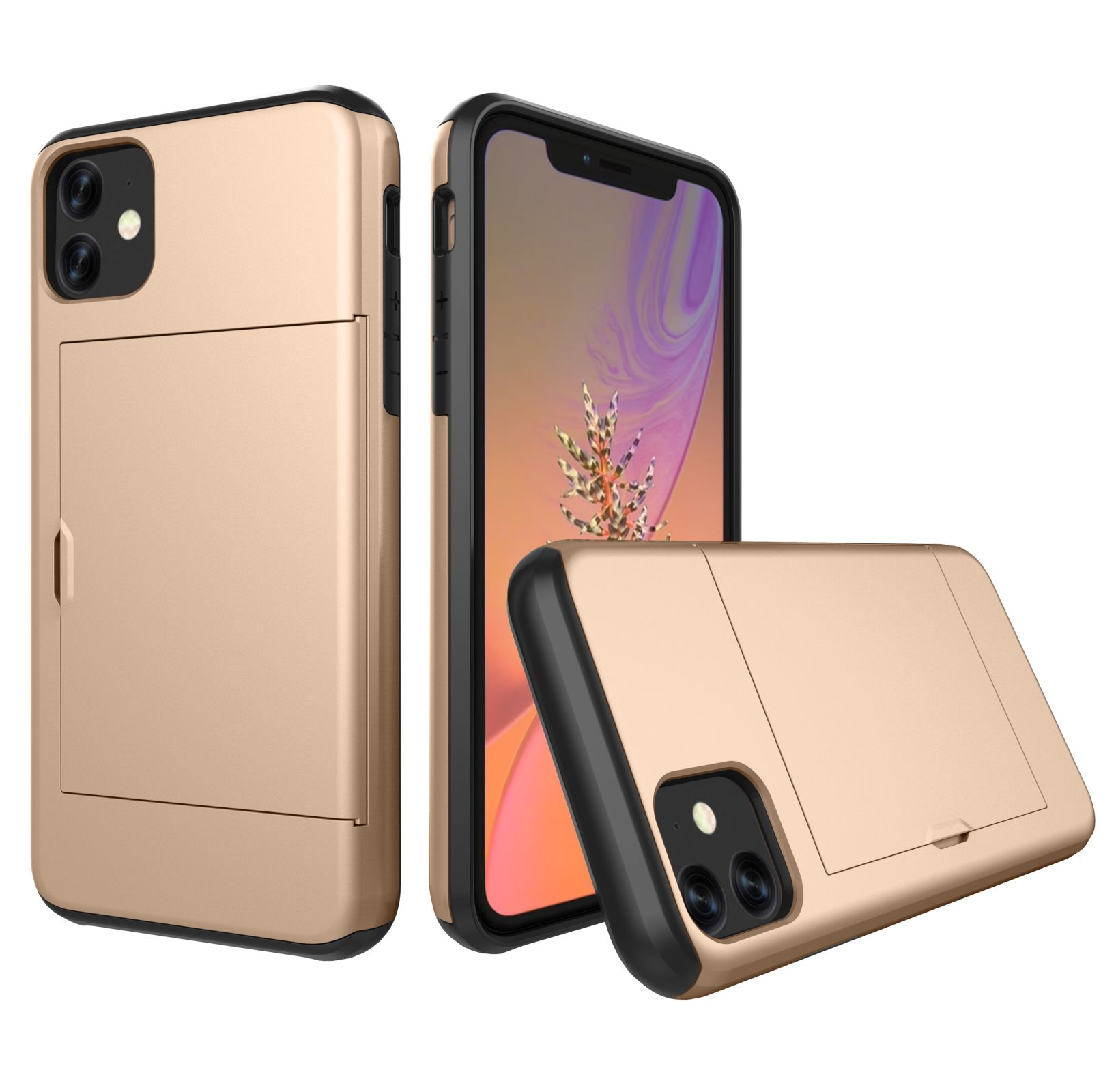 LOBWERK Hülle, Backcover, 11 6.1 gold iPhone Zoll, 2019 Apple