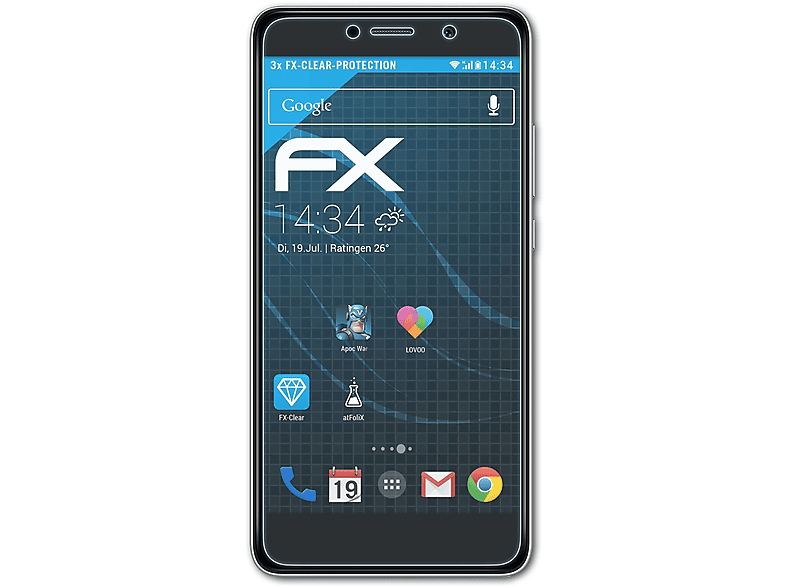 ATFOLIX 3x Displayschutz(für XT2) FX-Clear Ascend Huawei