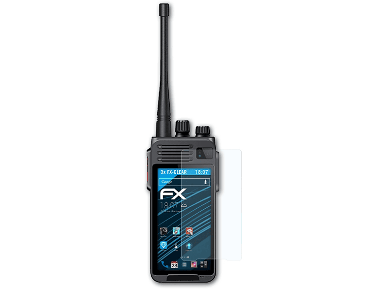 ATFOLIX 3x Runbo FX-Clear K1 VHF) Displayschutz(für