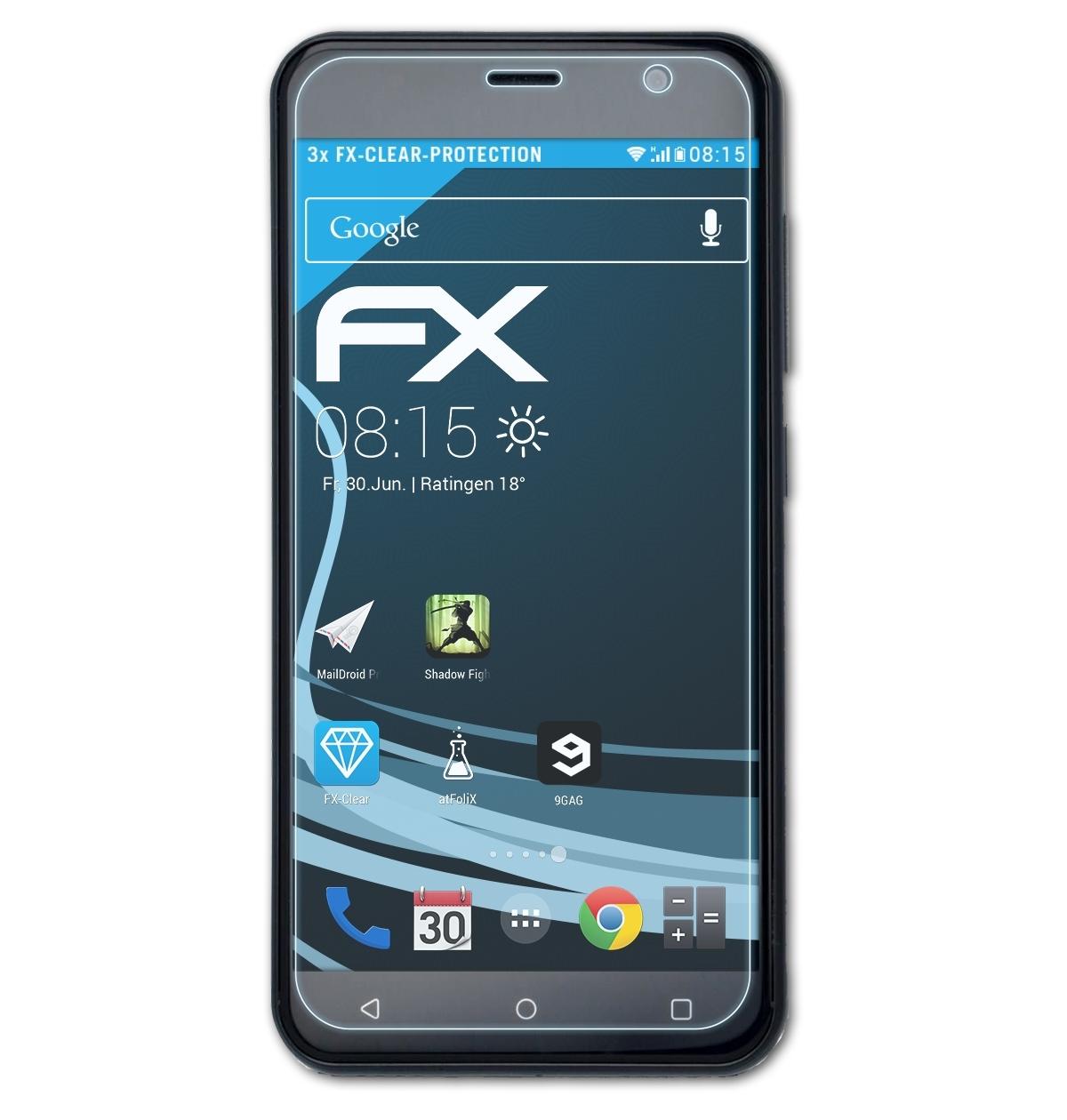 ATFOLIX 3x Fun FX-Clear 6 myPhone Displayschutz(für LITE)