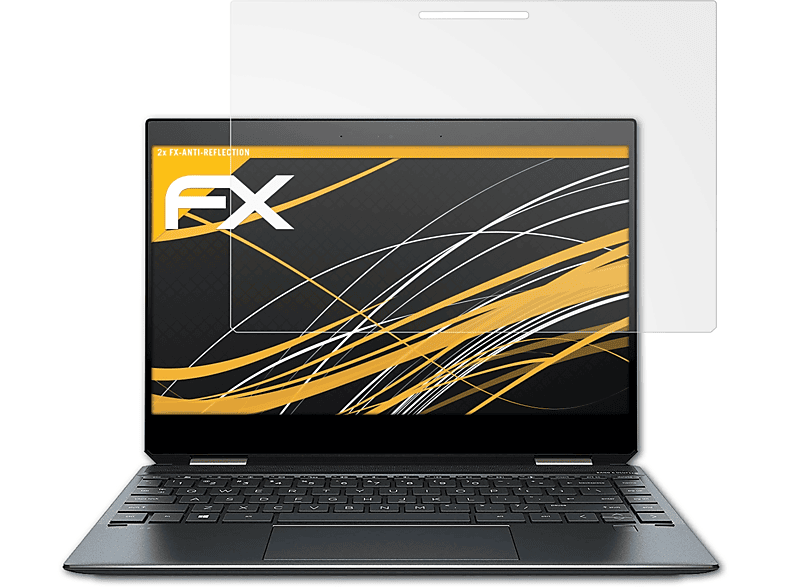 ATFOLIX 2x FX-Antireflex Displayschutz(für HP Spectre x360 - 13-ap0121ng)