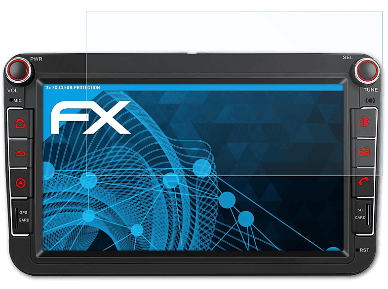 ATFOLIX 3x FX-Clear Displayschutz(für Pumpkin VA0402B 8 Inch)