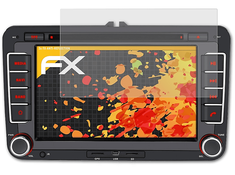 ATFOLIX 3x FX-Antireflex Displayschutz(für Pumpkin AA0481B 7 Inch)