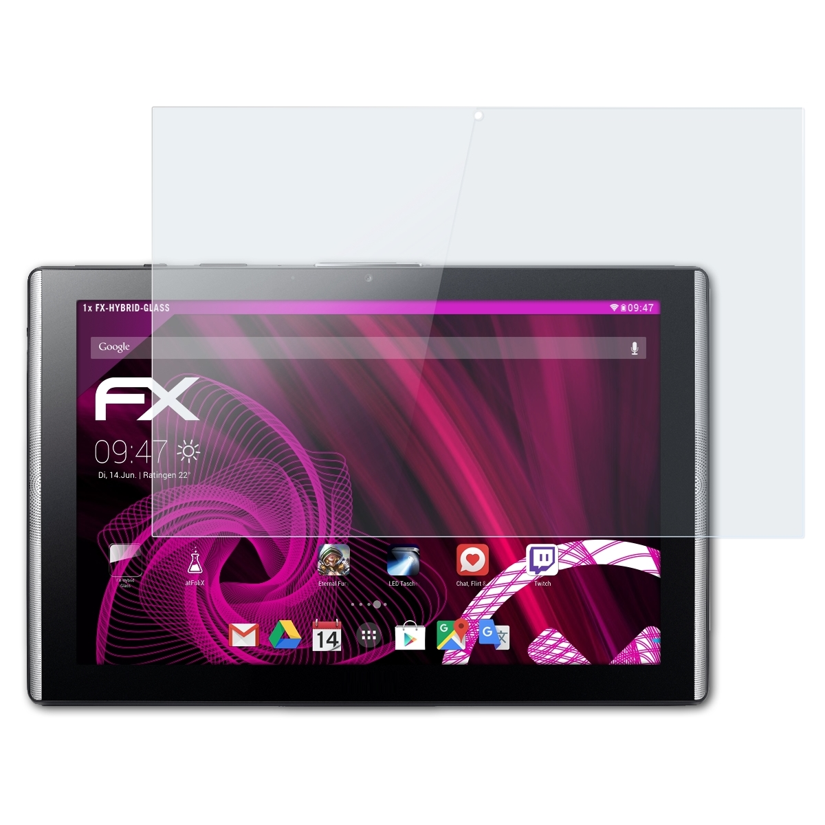 Iconia ATFOLIX (B3-A40)) FX-Hybrid-Glass One 10 Acer Schutzglas(für