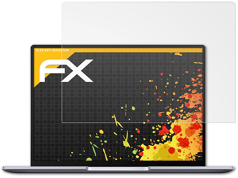 ATFOLIX 2x FX-Antireflex Displayschutz(für Huawei MateBook 14 (2020))