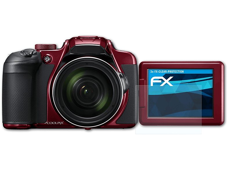 ATFOLIX 3x FX-Clear Displayschutz(für Nikon Coolpix B700)