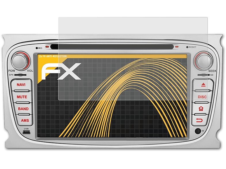 ATFOLIX 2x FX-Antireflex Displayschutz(für Pumpkin ND0573S 7 Inch) | Autoradio-Zubehör
