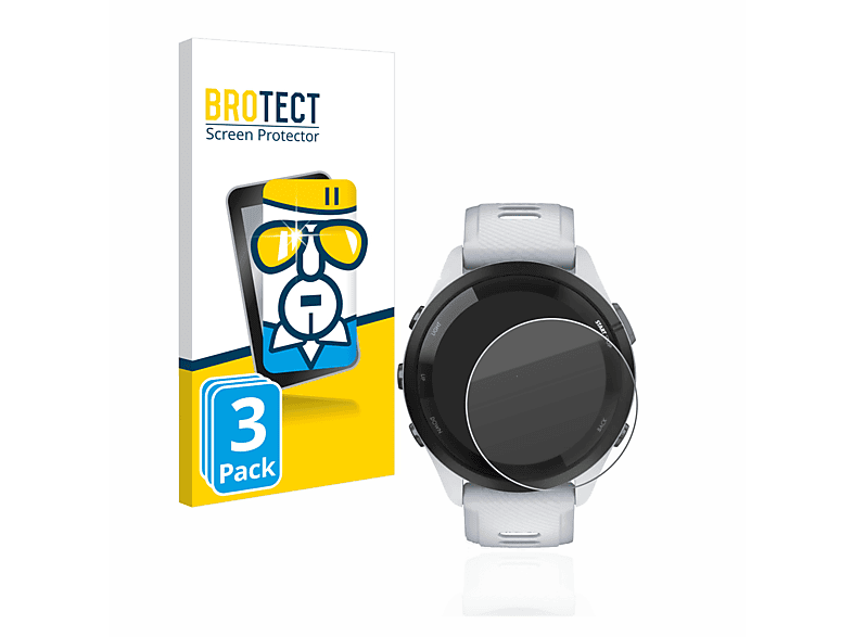 BROTECT 3x 9H klares Schutzglas(für Garmin Forerunner 265 (46 mm)) | Smartwatch Schutzfolien & Gläser
