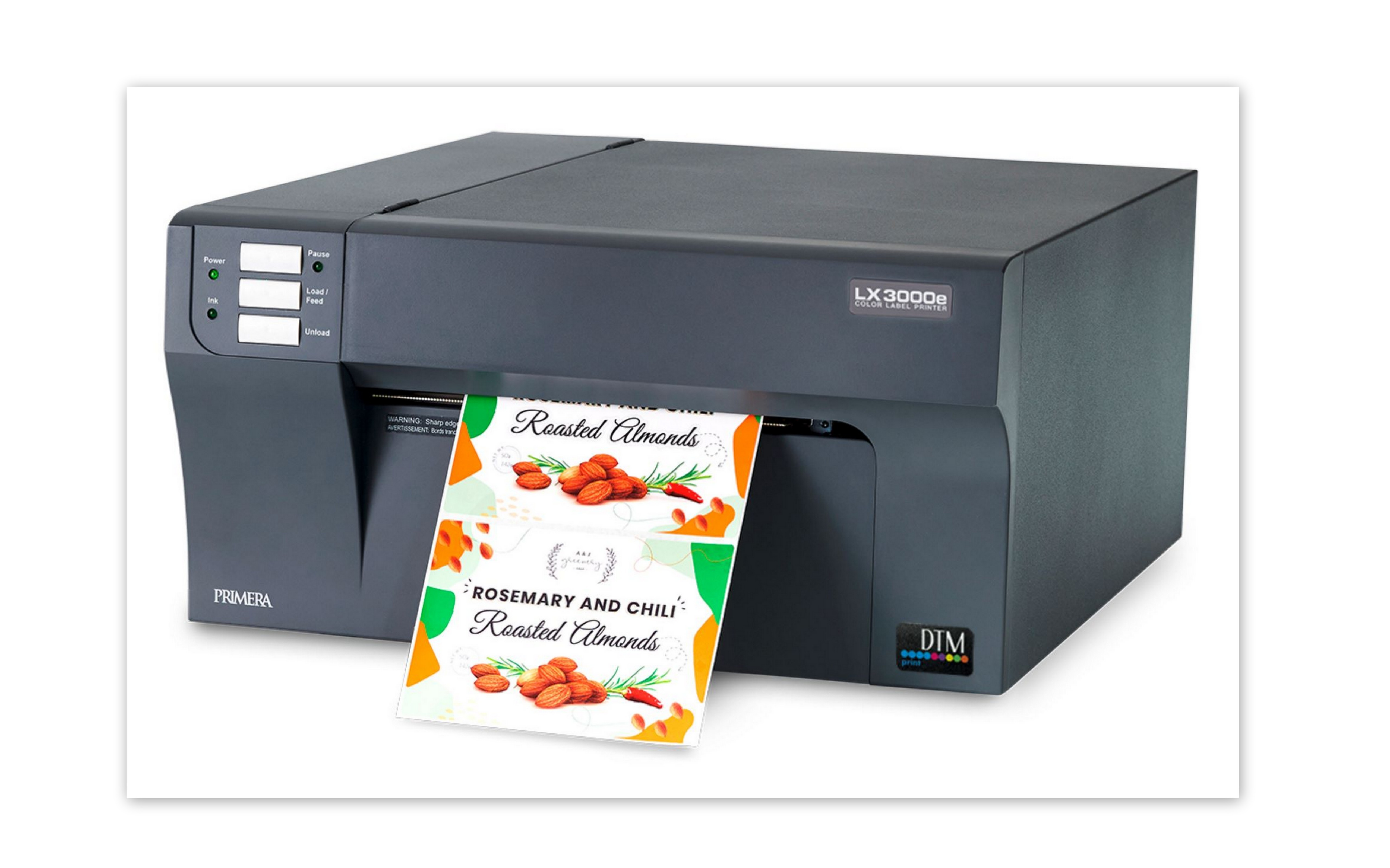 DTM PRINT LX3000e Color mit drei Printer Inkjet Label Label Printer Pigment separaten Tintentanks(CMY) Pigment-basierte Vollfarb-Drucktechnologie WLAN Netzwerkfähig