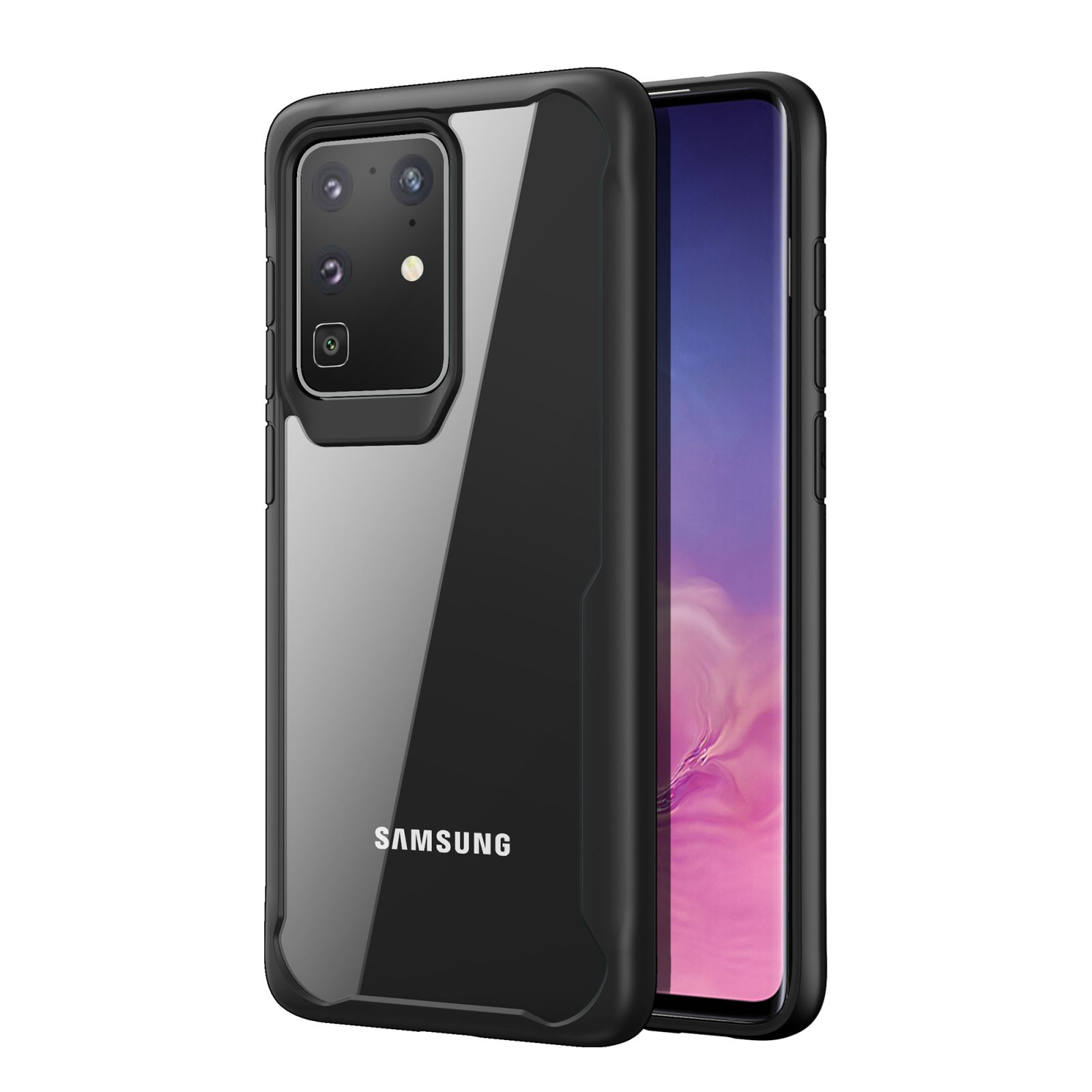 Galaxy Samsung, Hülle, LOBWERK Backcover, S20 Ultra Zoll, 6.9 Schwarz
