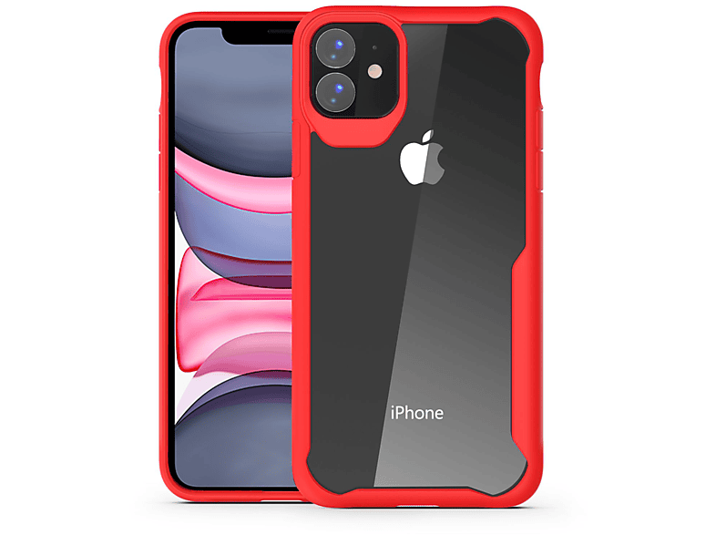 LOBWERK Hülle, Backcover, Apple, iPhone 11 Pro Max XI 2019 6.5 Zoll, Rot