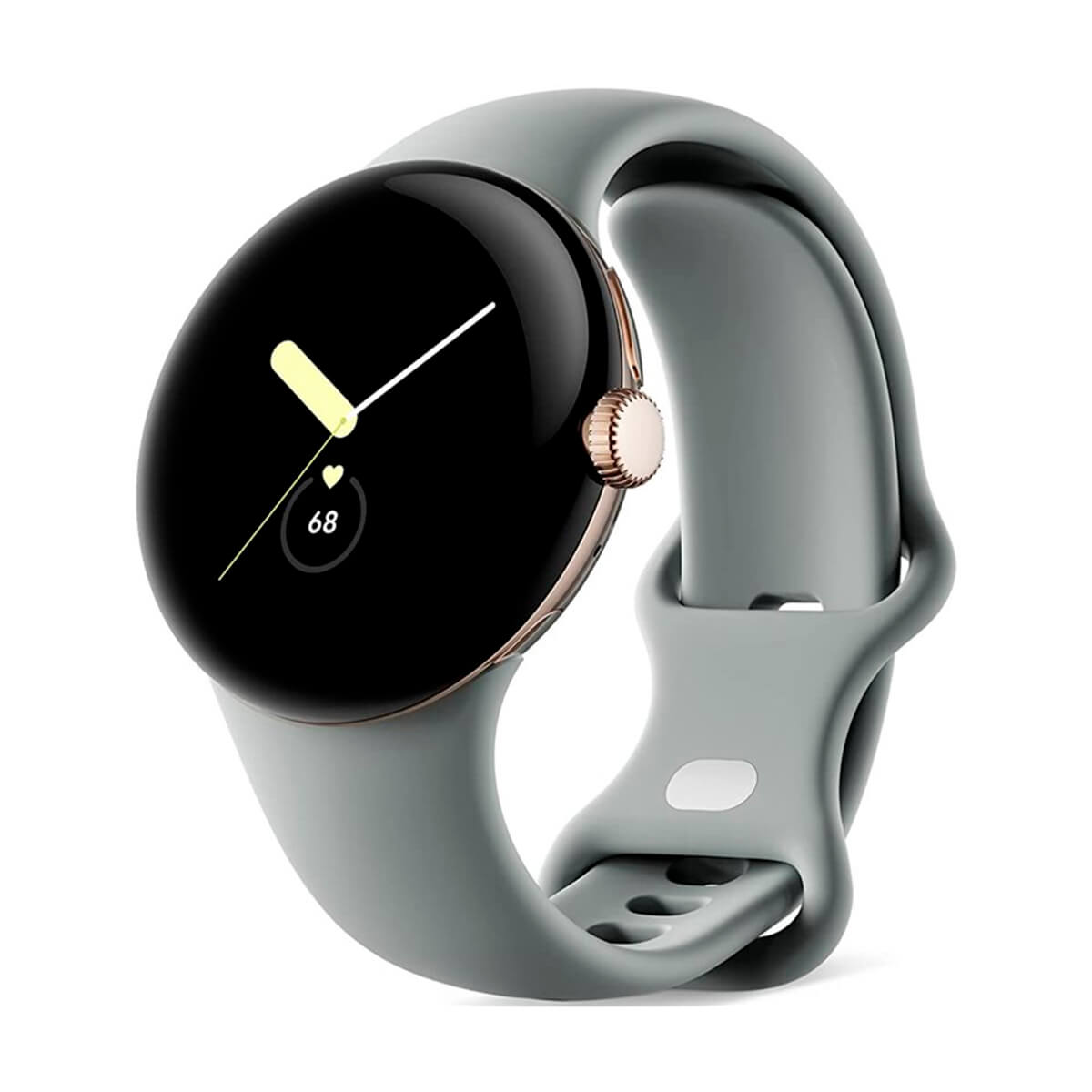 Pixel Smartwatch mm, Edelstahl Watch grau GOOGLE 130–210 Flouroelastomer,