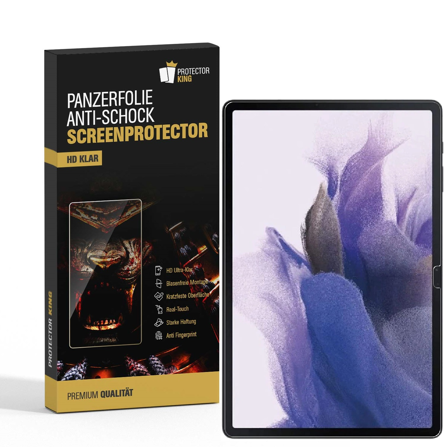 Panzerfolie PROTECTORKING 2x Galaxy FE) HD Displayschutzfolie(für ANTI-SHOCK KLAR Schutzfolie S7 Samsung Tab