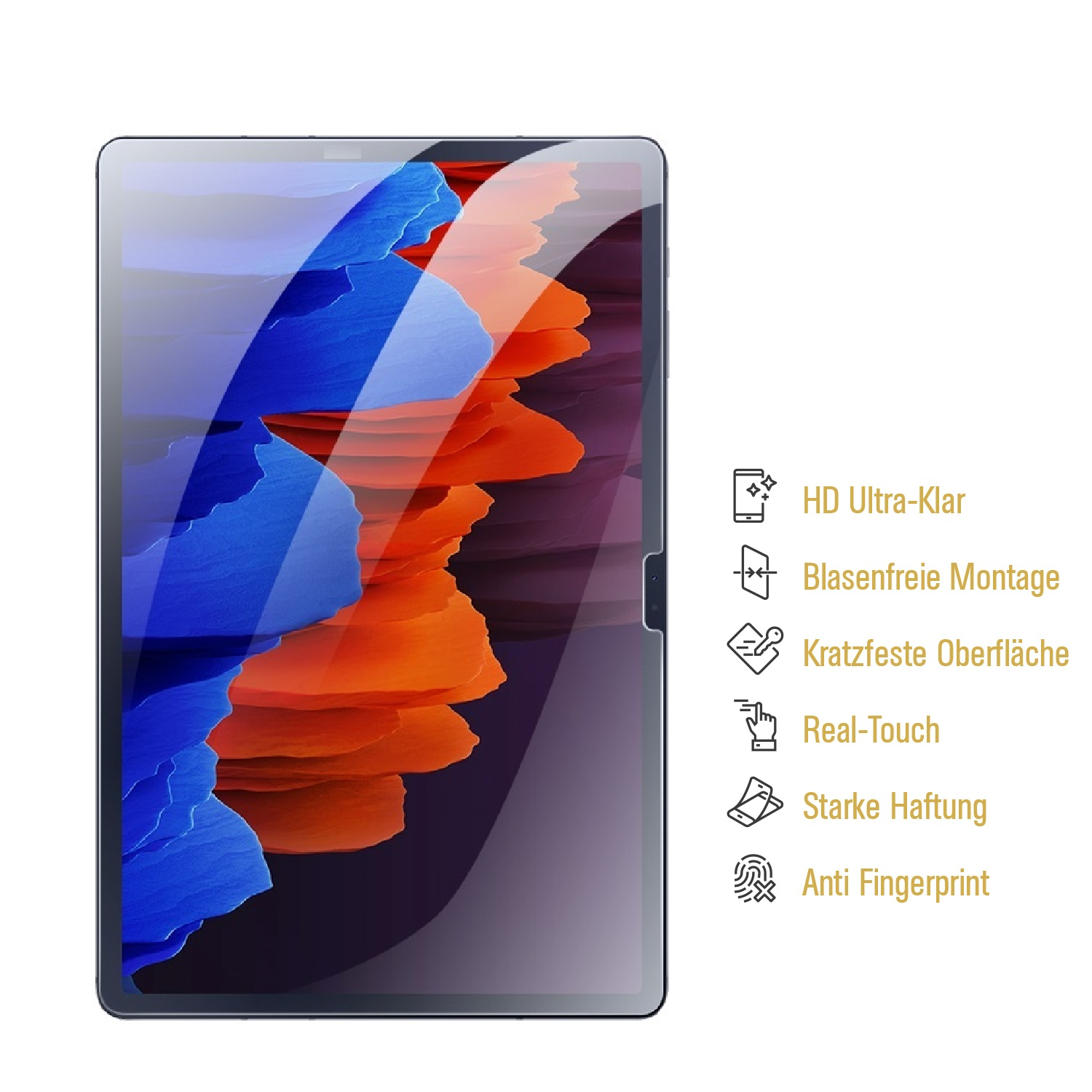 Tab Samsung ANTI-SHOCK PROTECTORKING Displayschutzfolie(für Panzerfolie Galaxy Schutzfolie Plus) KLAR HD S8 6x