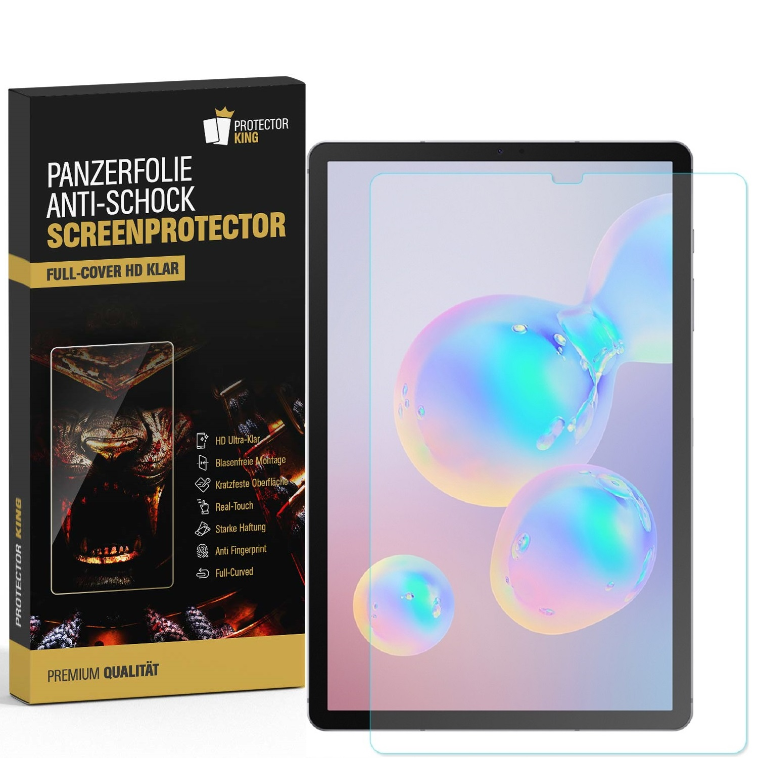 PROTECTORKING 1x Panzerfolie ANTI-SHOCK Schutzfolie Samsung KLAR Tab Displayschutzfolie(für HD S6) Galaxy