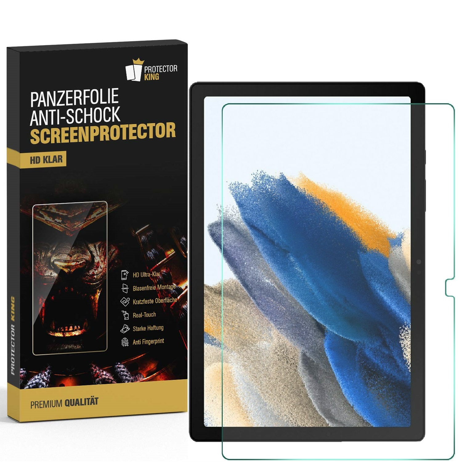 1x 10.5 A8 Galaxy Tab Panzerfolie 2021) ANTI-SHOCK Schutzfolie HD Samsung PROTECTORKING Displayschutzfolie(für KLAR
