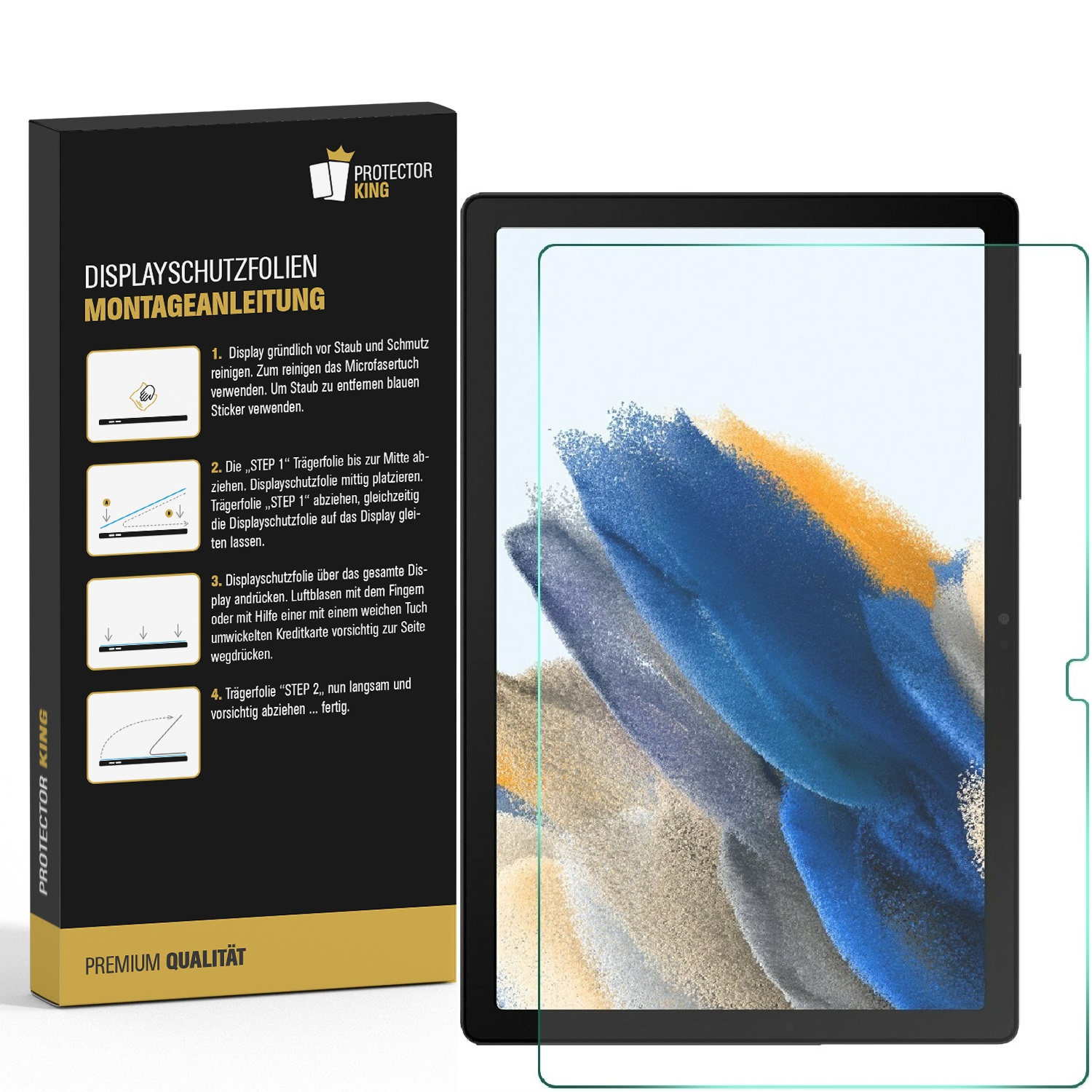 Samsung KLAR Schutzfolie Tab 1x Panzerfolie ANTI-SHOCK A8 Galaxy HD 10.5 2021) PROTECTORKING Displayschutzfolie(für