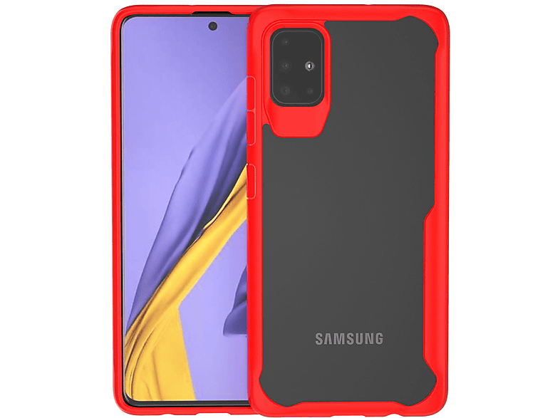 LOBWERK Hülle, A51, Galaxy Rot Backcover, Samsung