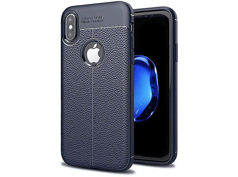 LOBWERK Hülle, Backcover, Apple, iPhone XS Max 6.5 Zoll, Blau