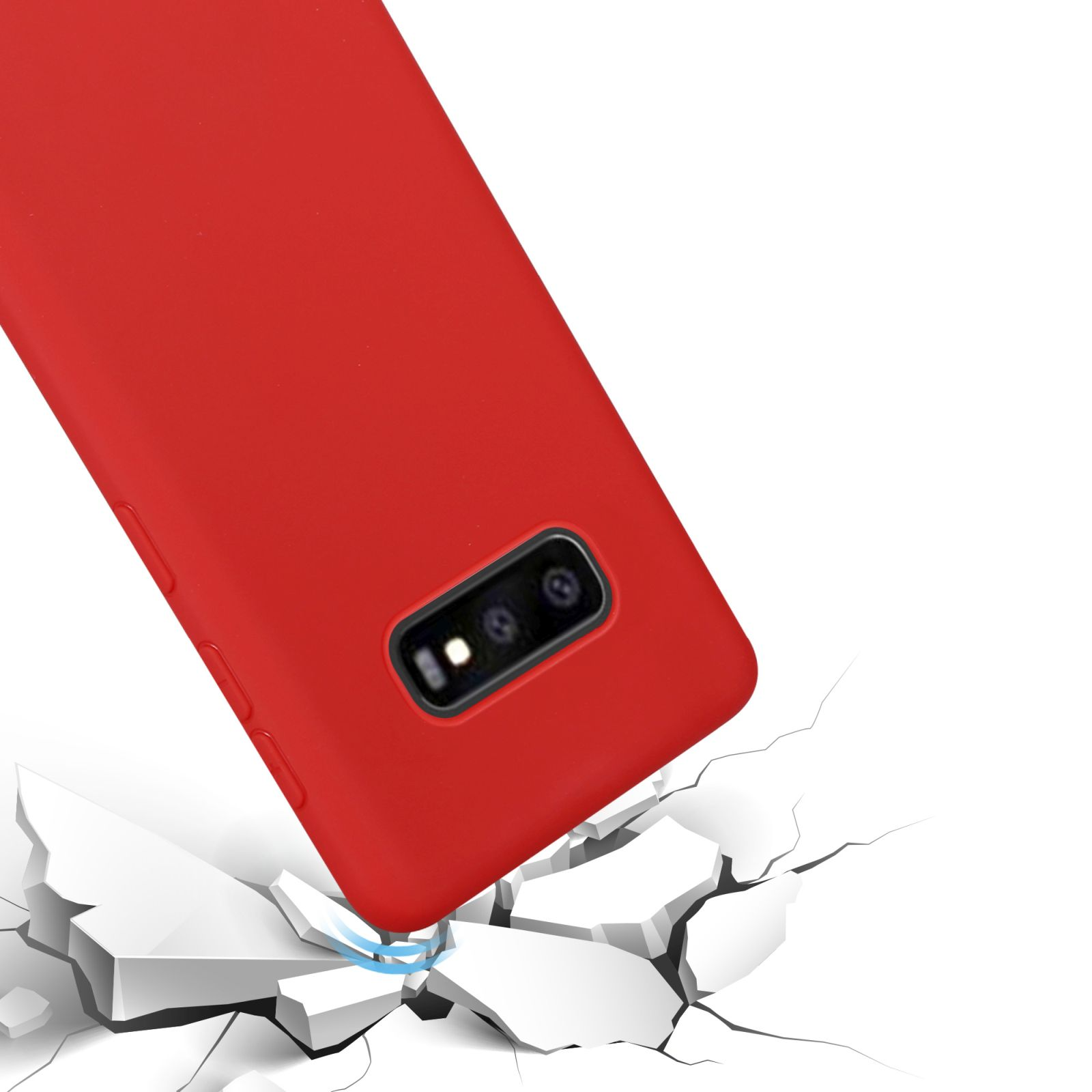 LOBWERK SM-G970 5.8 Galaxy S10e Backcover, Rot Samsung, Zoll, Hülle,