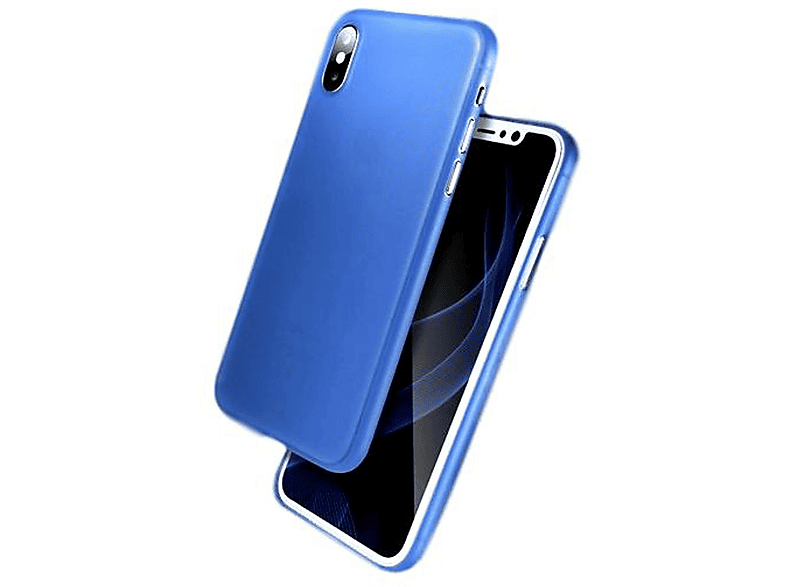 LOBWERK Hülle, Backcover, Apple, iPhone XS Max 6.5 Zoll, Blau