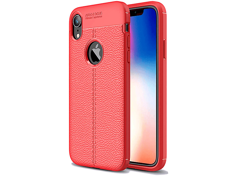 LOBWERK Hülle, Backcover, Apple, iPhone XR 6.1 Zoll, Rot