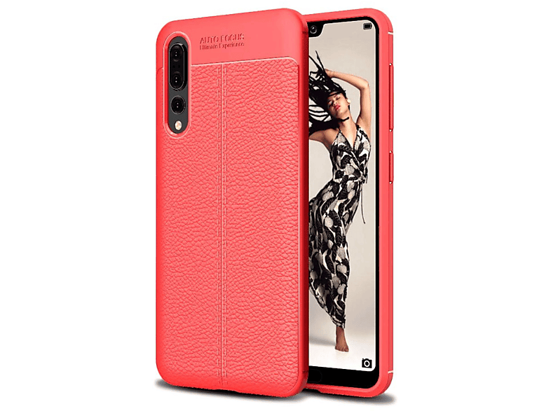 LOBWERK Hülle, Backcover, Huawei, P20 Pro 6.1 Zoll, Rot | Backcover