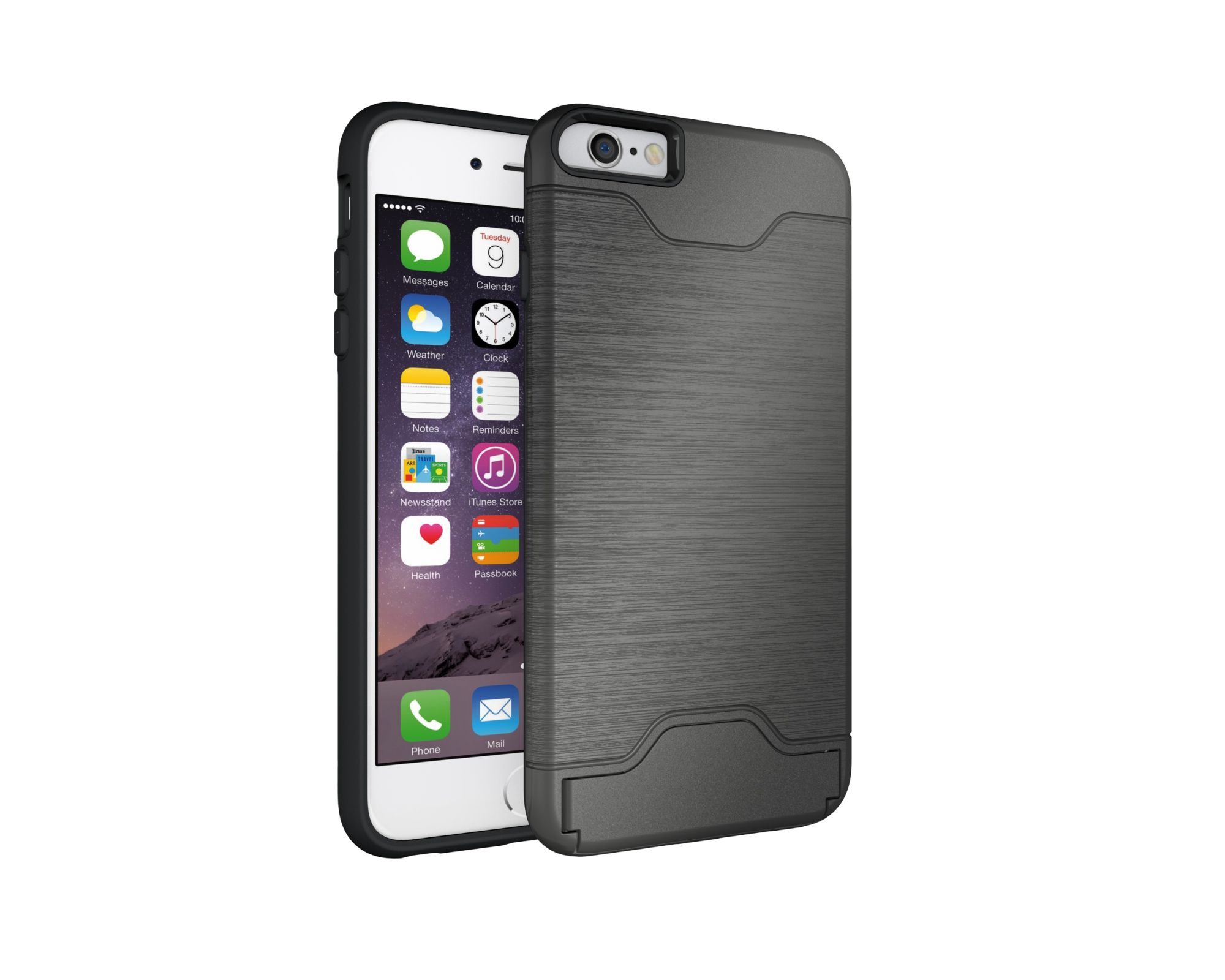 LOBWERK Hülle, Backcover, 5.5 Plus iPhone Grau Zoll, 6 Apple