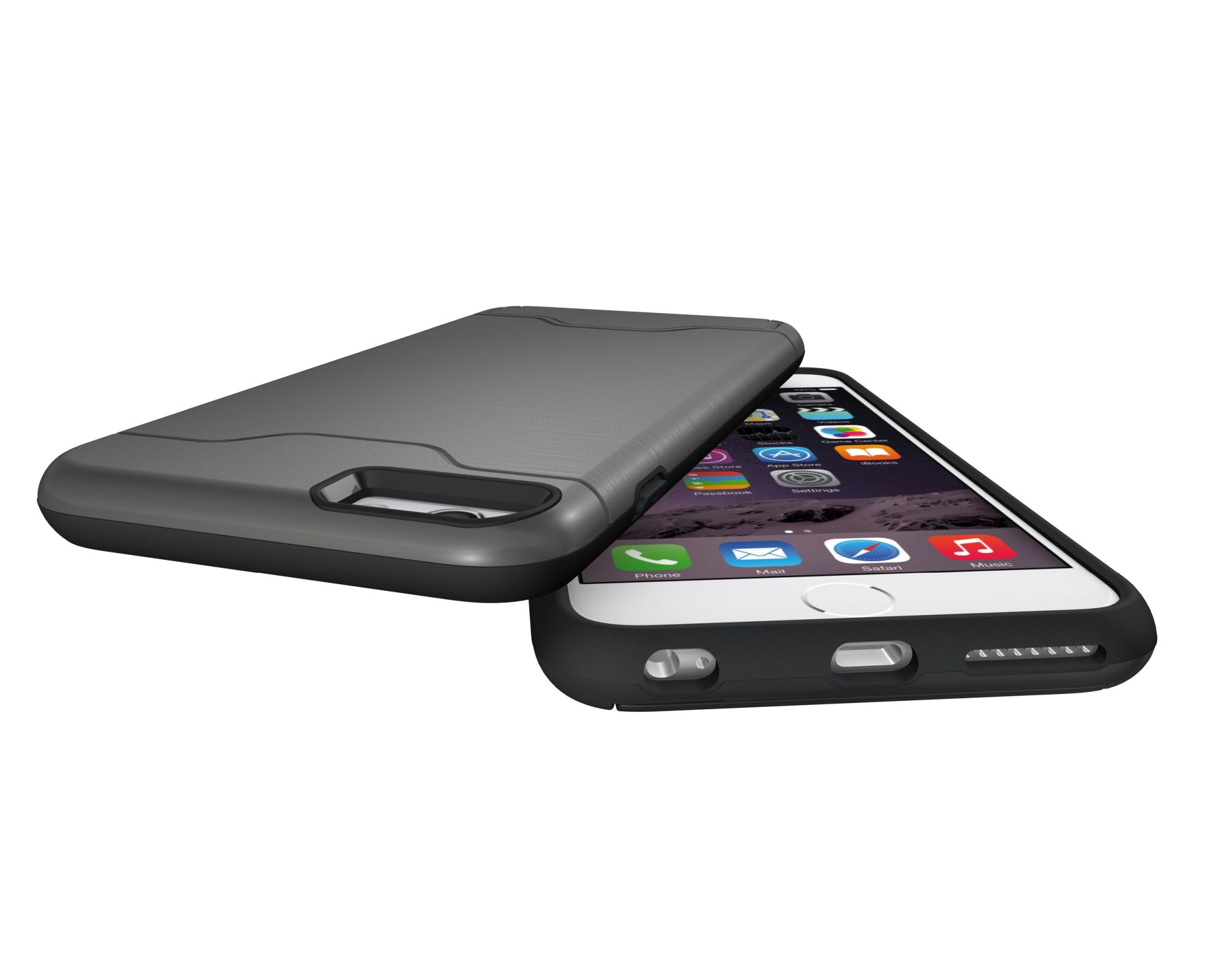 iPhone 5.5 LOBWERK Grau Plus Backcover, Hülle, Zoll, Apple, 6