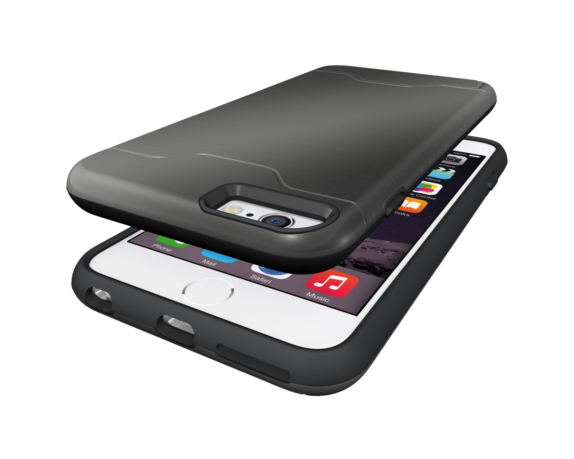6 Grau Zoll, 5.5 Apple, LOBWERK Backcover, iPhone Plus Hülle,