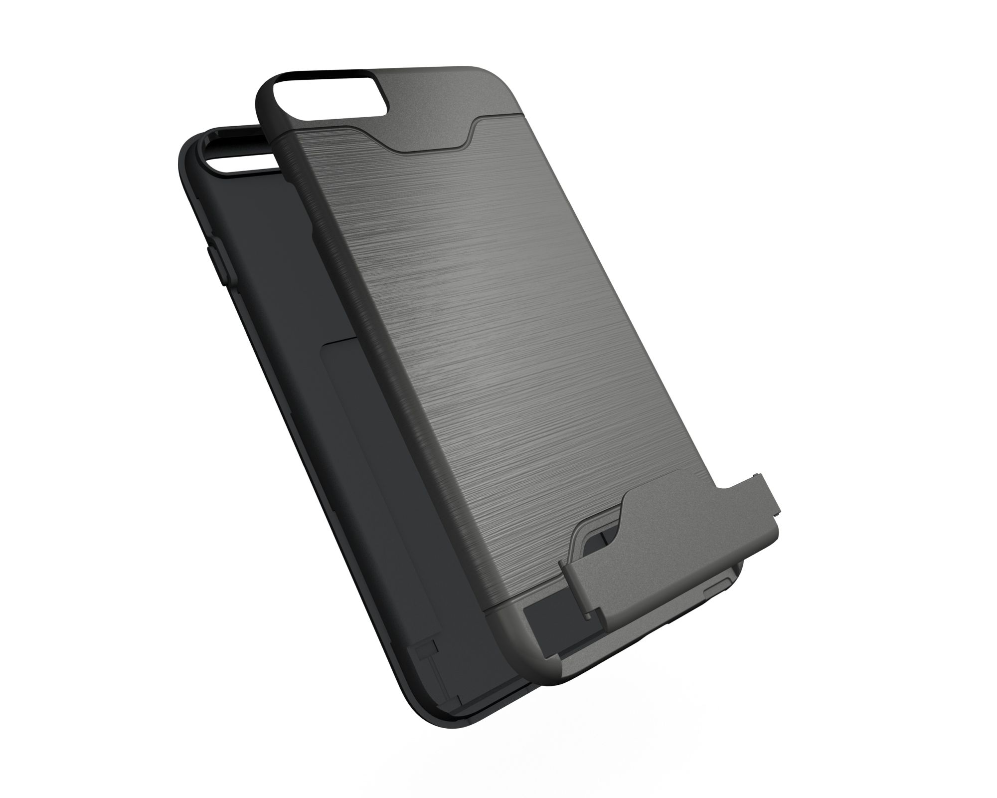 6 Grau Zoll, 5.5 Apple, LOBWERK Backcover, iPhone Plus Hülle,