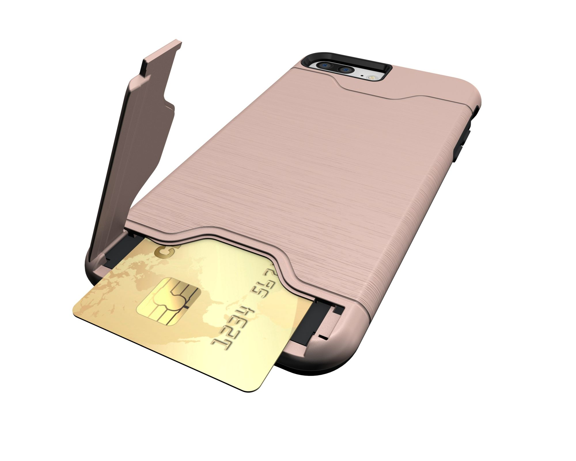 LOBWERK Hülle, 7 Apple, Backcover, bronze Iphone Plus 5.5 Zoll