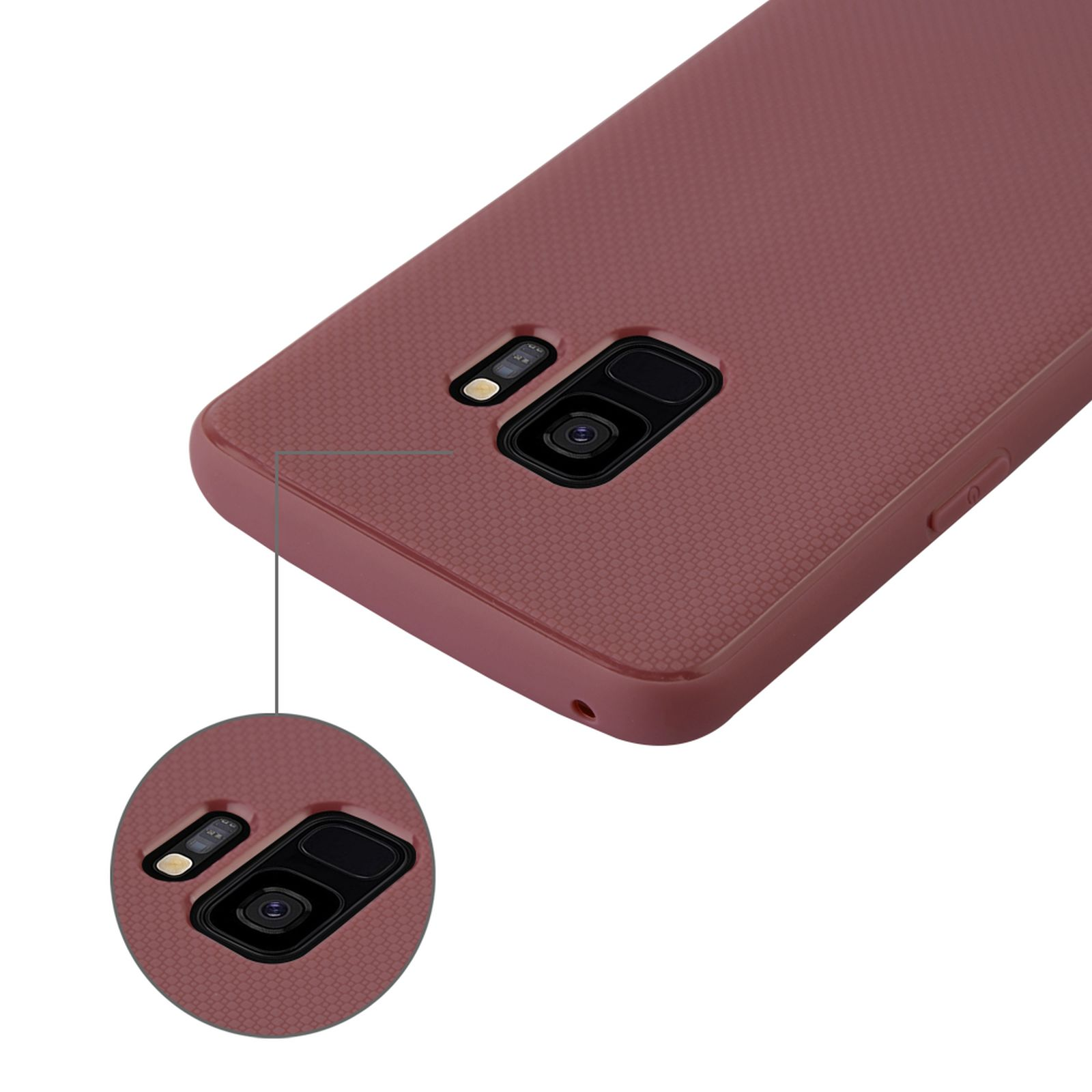 Samsung, S9 Backcover, Zoll, 5.8 Braun SM-G960 Hülle, LOBWERK Galaxy