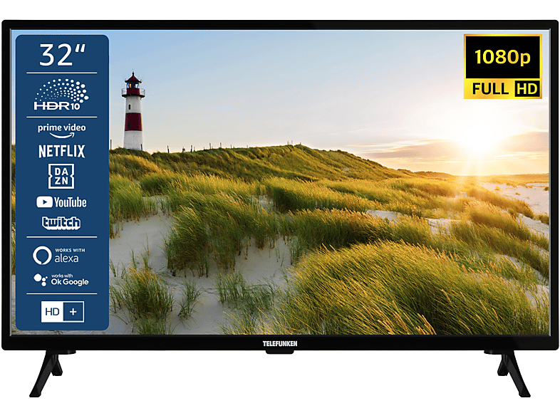 cm, / (Flat, LED Full-HD, 80 TELEFUNKEN XF32SN550S 32 Zoll TV TV) SMART