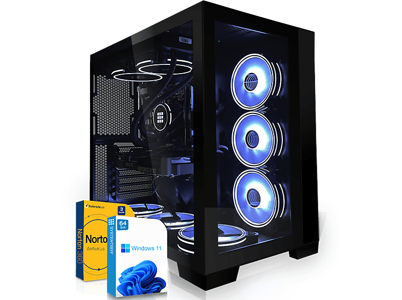 SYSTEMTREFF Pro Gaming Intel Core i7-13700KF, Windows 11 Pro, Gaming PC mit Intel® Core™ i7 Prozessor, 32 GB RAM, 1000 GB mSSD, AMD Radeon™ RX 7700 XT