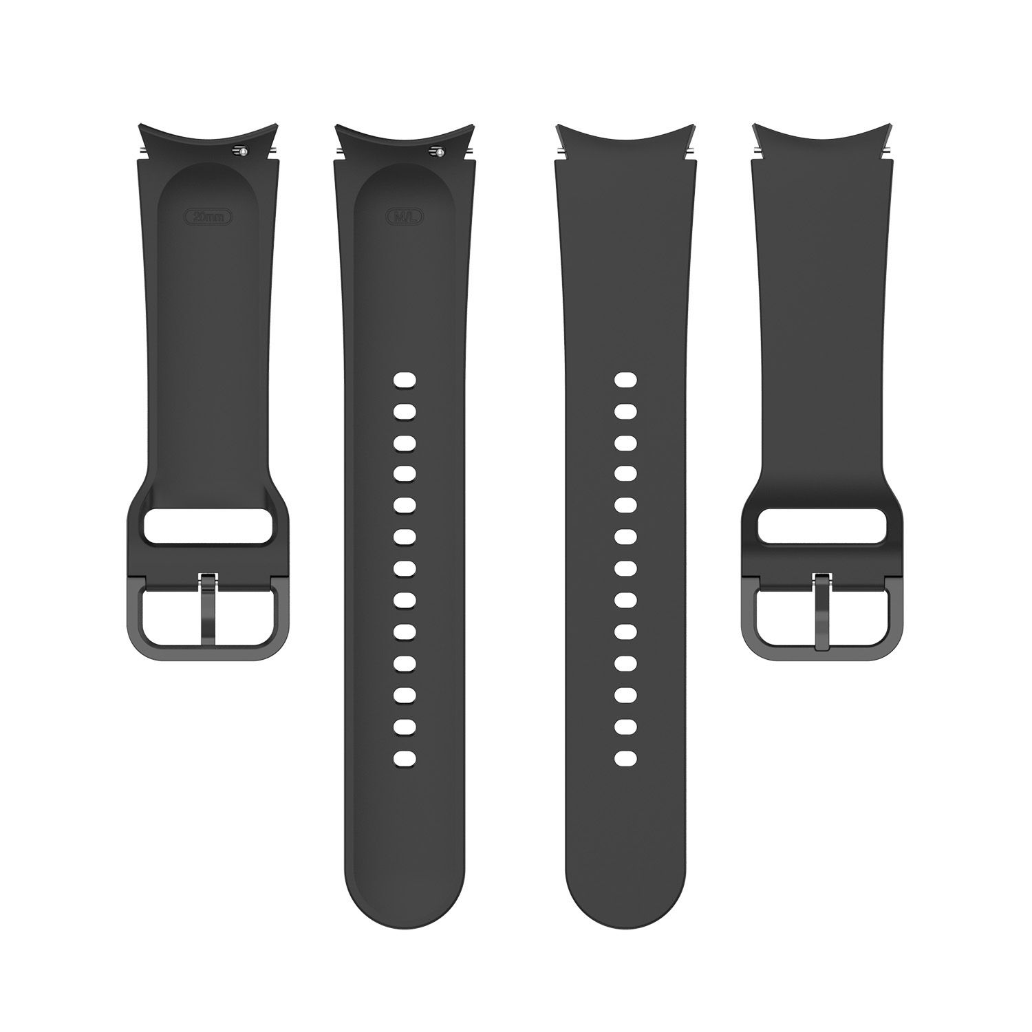 KÖNIG DESIGN Uhrenarmband Silikon, Ersatzarmband, 5 Watch Galaxy Pro, Samsung, Schwarz