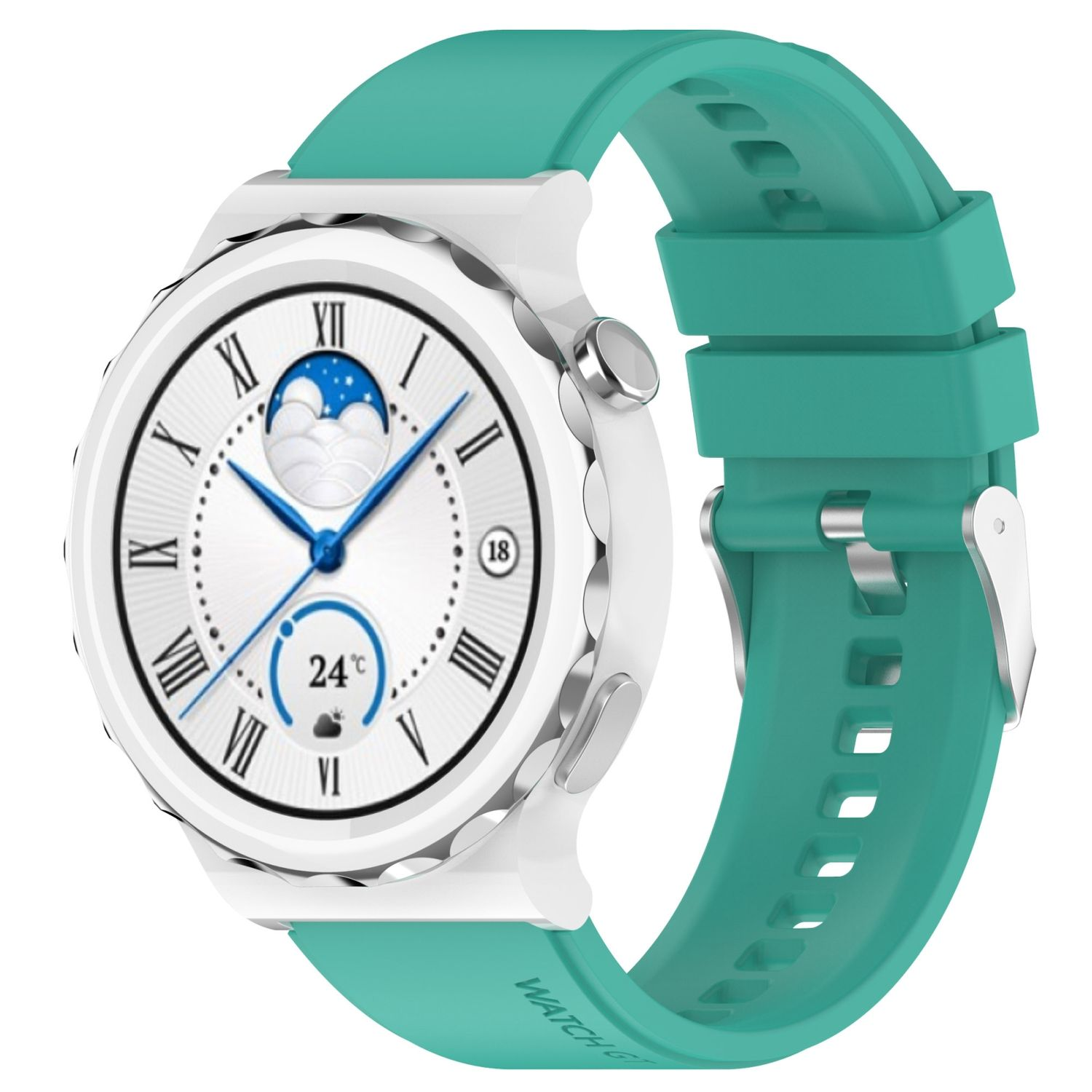 Grün KÖNIG Huawei, Uhrenarmband Silikon, GT DESIGN Watch Ersatzarmband, 3 Pro 43mm,
