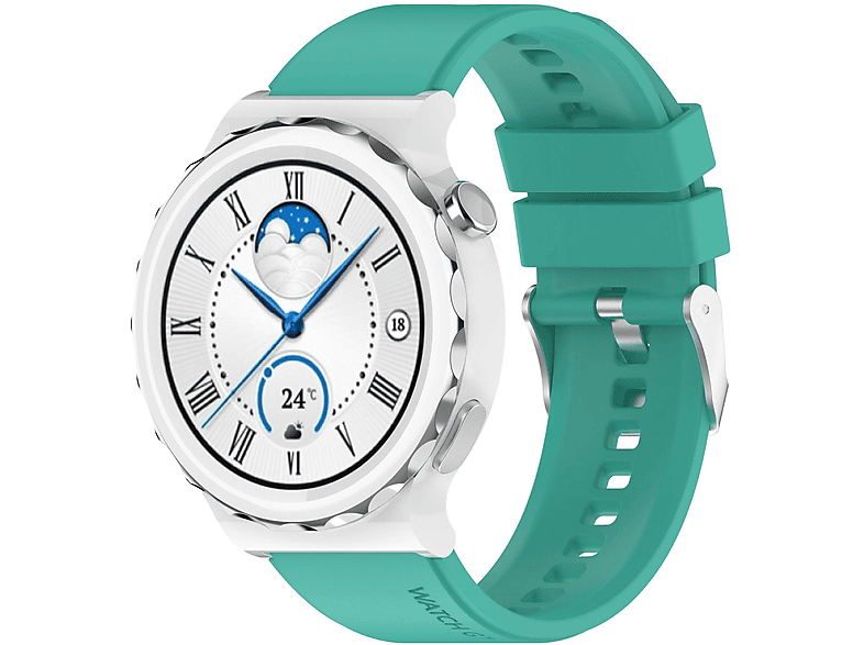 KÖNIG DESIGN Uhrenarmband Silikon, Pro GT Watch 3 Huawei, Grün 43mm, Ersatzarmband
