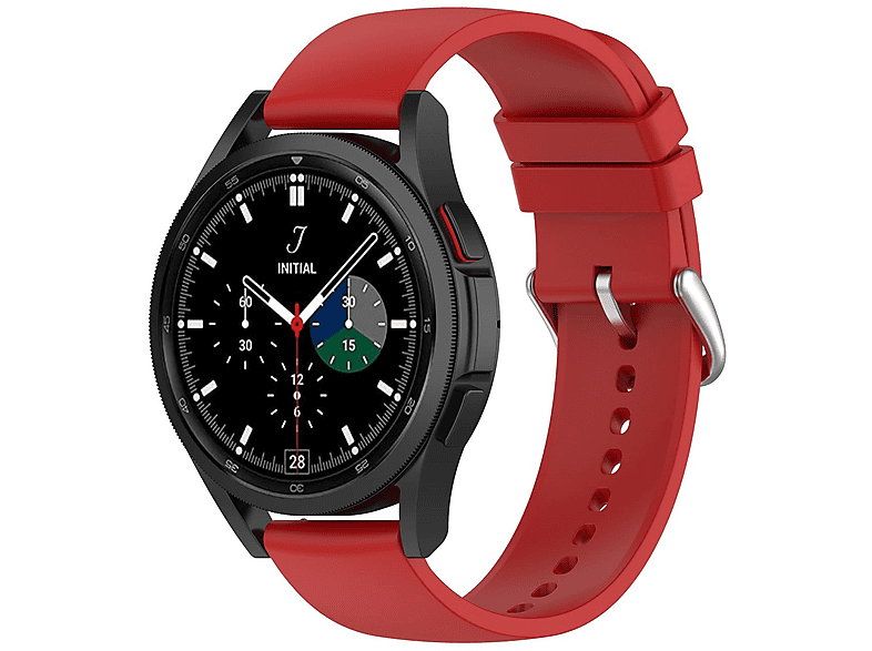 KÖNIG DESIGN Uhrenarmband Silikon, Ersatzarmband, Samsung, Watch 5, Rot