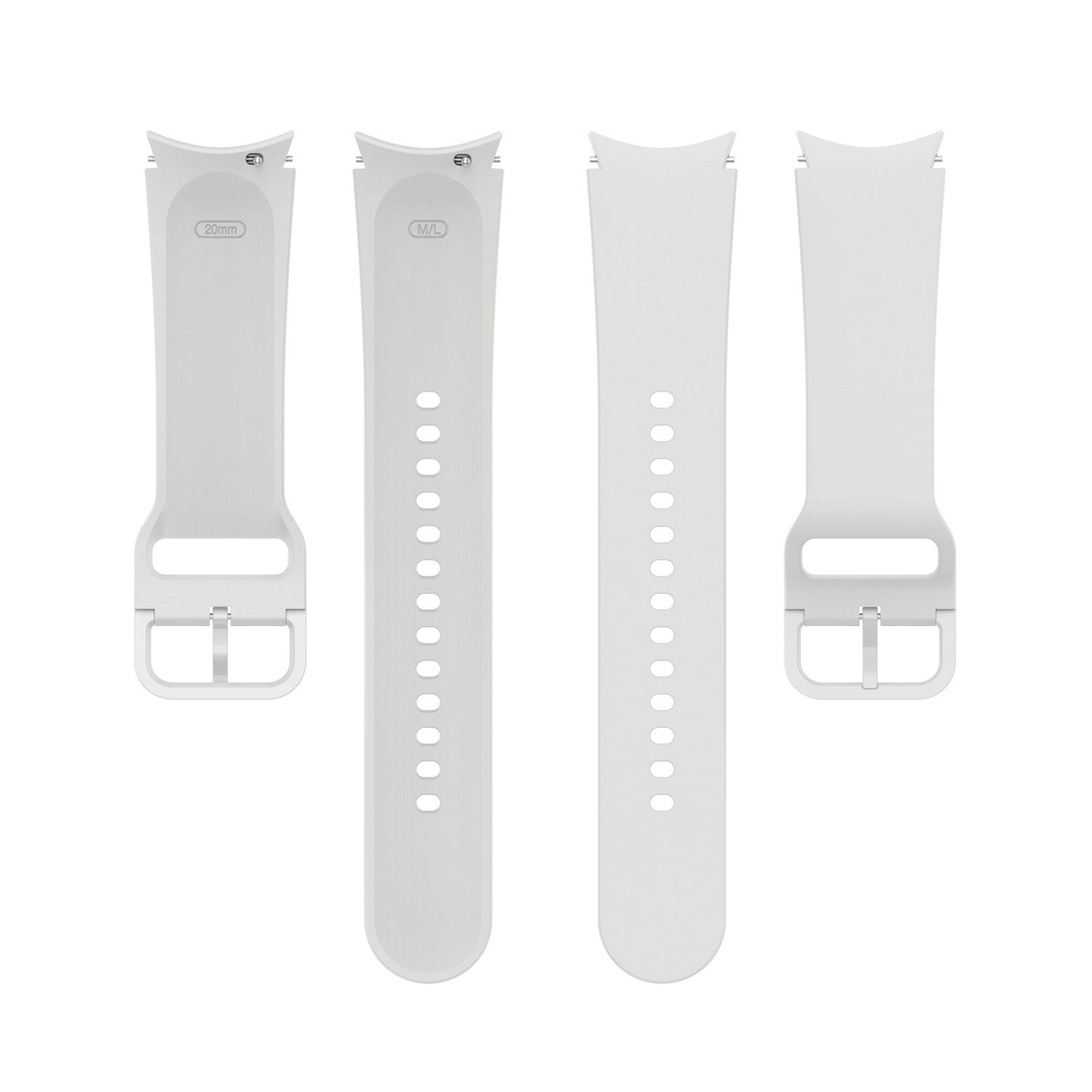 5, DESIGN KÖNIG Watch Galaxy Loop, Samsung, Band Ersatzarmband, Silber-Grau