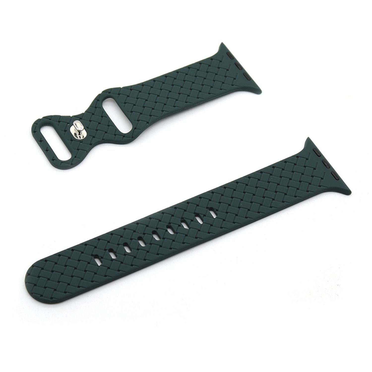 Uhrenarmband Silikon, KÖNIG Dunkelgrün Watch Ersatzarmband, 41 mm, Modelle DESIGN Apple, 38 mm, 40 mm,