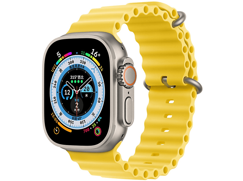 Ultra, Loop, KÖNIG DESIGN Ersatzarmband, Apple, Gelb Watch Band