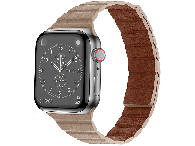 KÖNIG DESIGN Uhrenarmband Leder, 45 mm, 44 Khaki Modelle mm, mm, 42 Apple, Watch Ersatzarmband