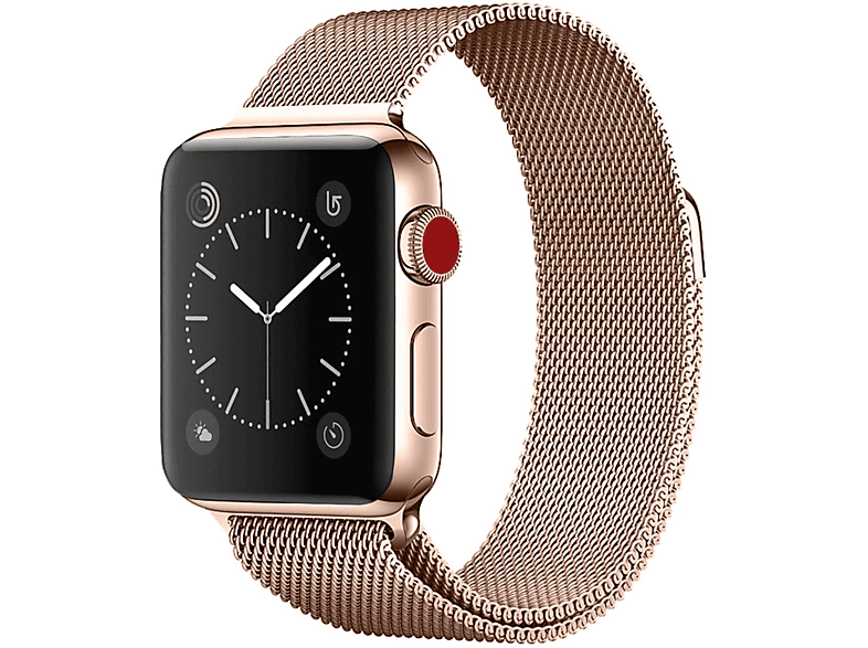 KÖNIG DESIGN Uhrenarmband Edelstahl, Ersatzarmband, Apple, Watch Modelle 38 mm, 40 mm, 41 mm, Champagner-Gold