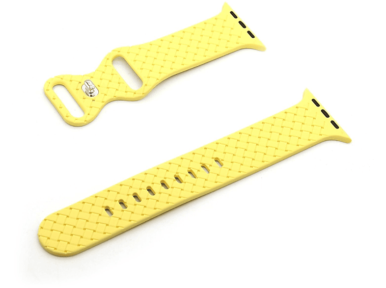 Ersatzarmband, Apple, mm, 42 45 mm, Uhrenarmband DESIGN mm, Watch Silikon, KÖNIG Modelle 44 Gelb