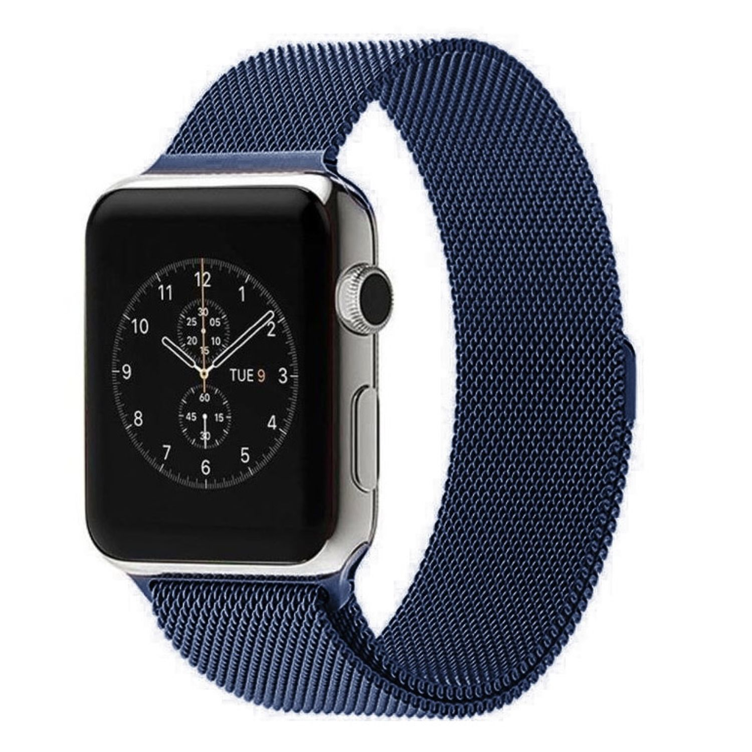 mm, Apple, mm, Modelle Edelstahl, Uhrenarmband KÖNIG Ersatzarmband, Blau 41 40 DESIGN Watch 38 mm,