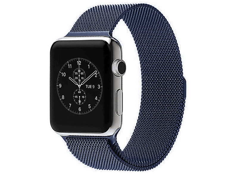 KÖNIG DESIGN Uhrenarmband Edelstahl, Watch mm, mm, Ersatzarmband, Modelle 41 40 mm, Blau 38 Apple