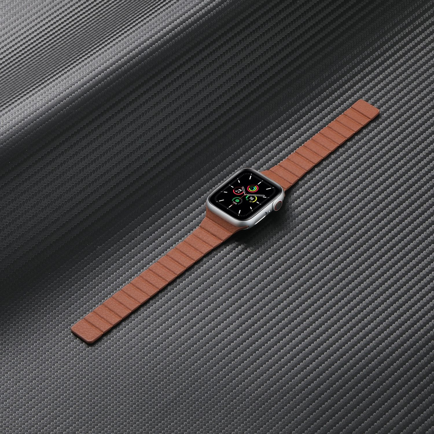 KÖNIG DESIGN Uhrenarmband Apple, Modelle 42 mm, Ersatzarmband, Khaki Watch mm, 45 Leder, 44 mm