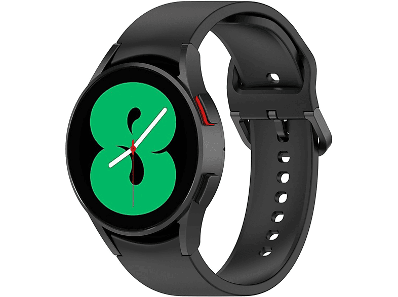 Galaxy Watch DESIGN Schwarz Uhrenarmband Silikon, Samsung, Ersatzarmband, KÖNIG 5,