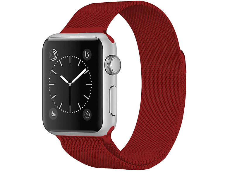 KÖNIG DESIGN Uhrenarmband Edelstahl, Ersatzarmband, Apple, Watch Modelle 38 mm, 40 mm, 41 mm, Rosenrot